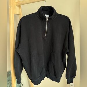 TNA Women's Black Quarter-Zip Sweatshirt